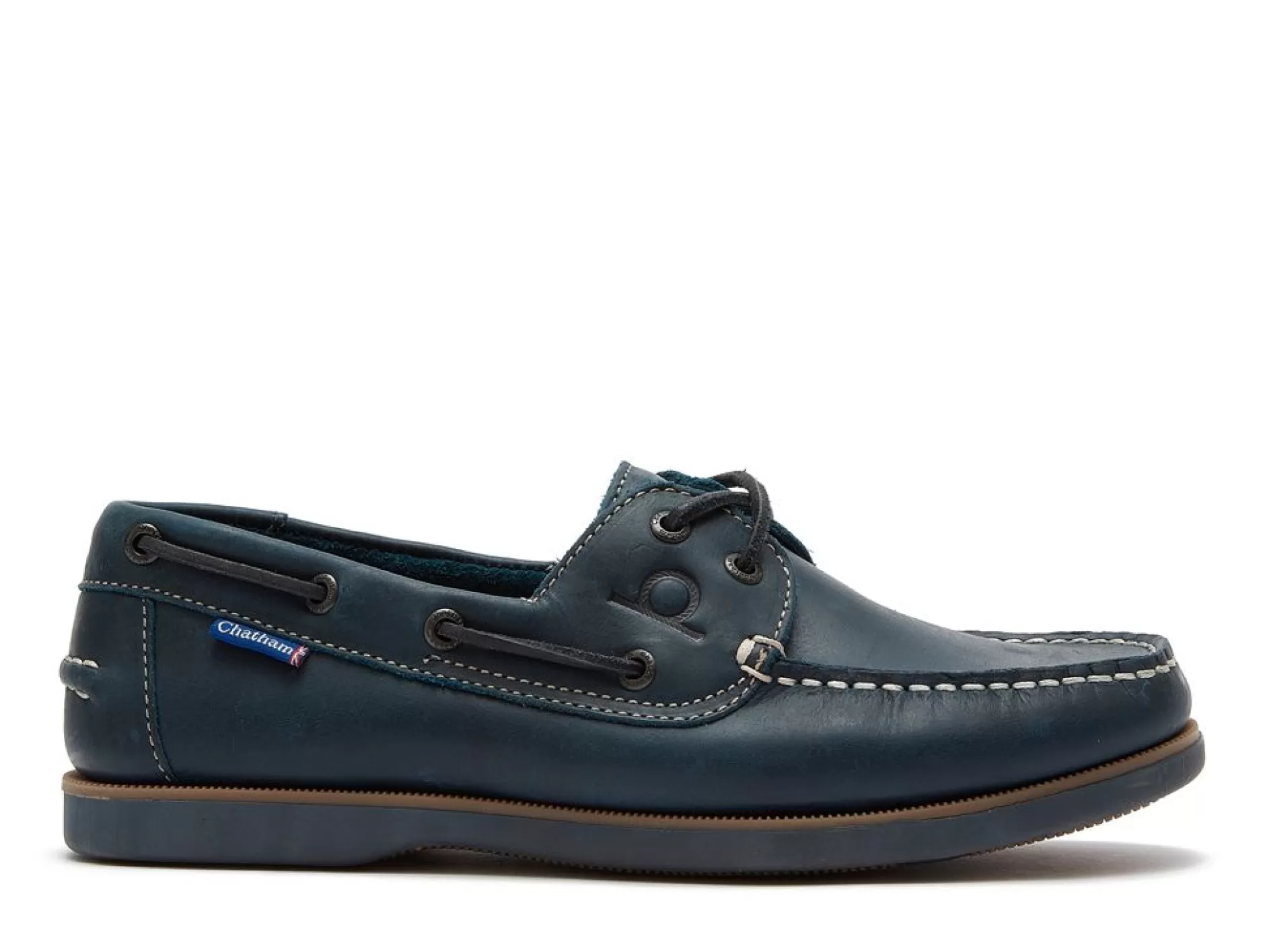 Men's Whitstable Leather Lace-Up Boat Shoes Csw/Ny>Chatham Clearance